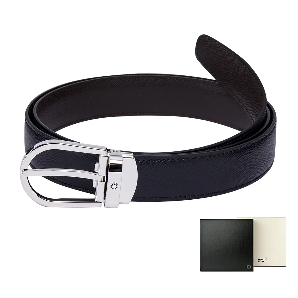 MONTBLANC 萬寶龍雙面皮革針釦皮帶 歷史價格詳細信息