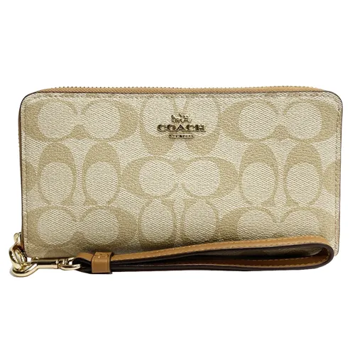 【COACH】C LOGO拉鍊零錢袋2合一短夾(深咖/焦糖) 歷史價格詳細信息