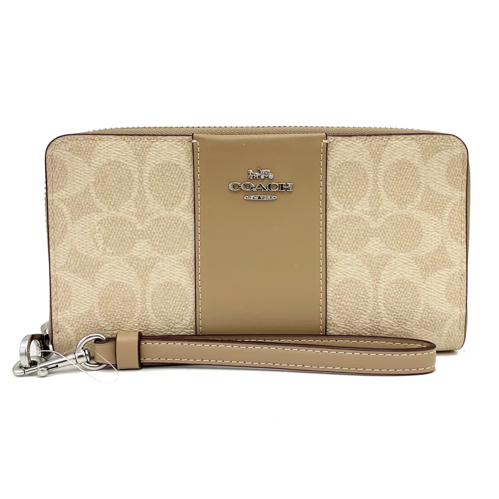 【COACH】直紋配色牛皮掀蓋斜背包(英國藍) 歷史價格詳細信息