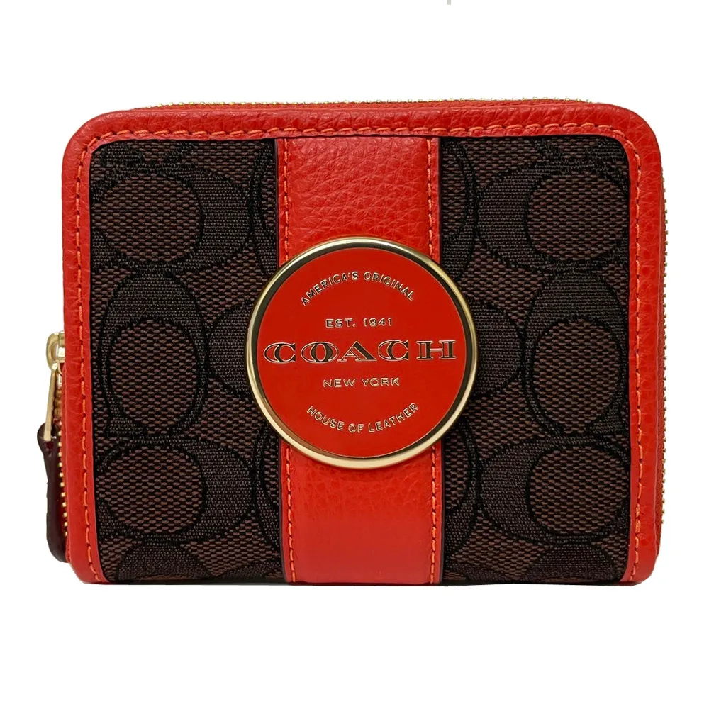 【COACH】圓型LOGO水鑽針式耳環-金色 歷史價格詳細信息