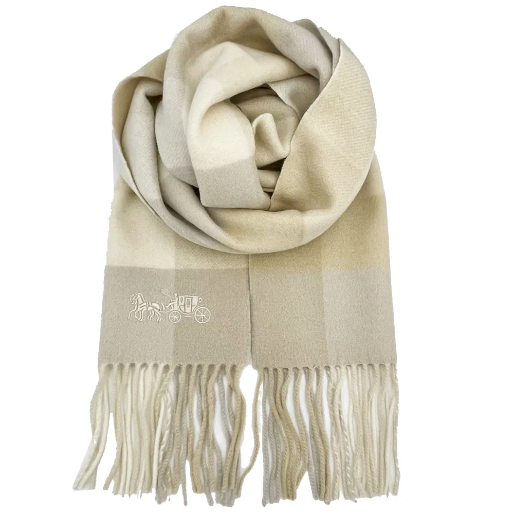 【COACH】經典LOGO羊毛披肩/圍巾(多款可選) 歷史價格詳細信息