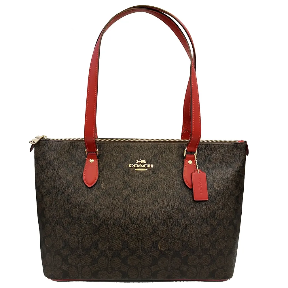 COACH深咖啡LOGO紅雙拉鍊手拿包【手機批發網】皮夾 手拿包 名牌精品 (線上代購) 歷史價格詳細信息