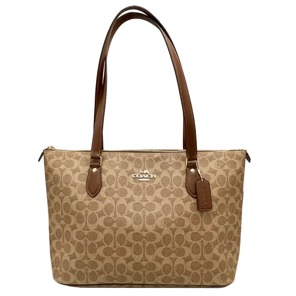 【COACH】C LOGO肩背大購物/托特包(深咖/紅) 歷史價格詳細信息