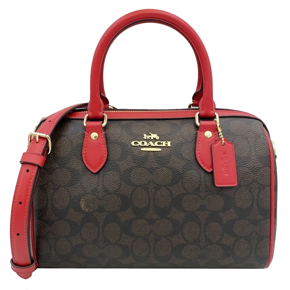 COACH深咖啡LOGO紅雙拉鍊手拿包【手機批發網】皮夾 手拿包 名牌精品 (線上代購) 歷史價格詳細信息