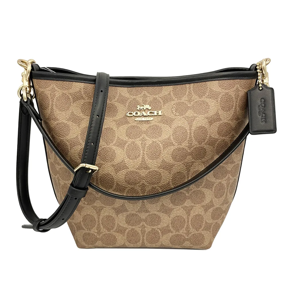 【COACH】C LOGO肩背大購物/托特包(深咖/紅) 歷史價格詳細信息