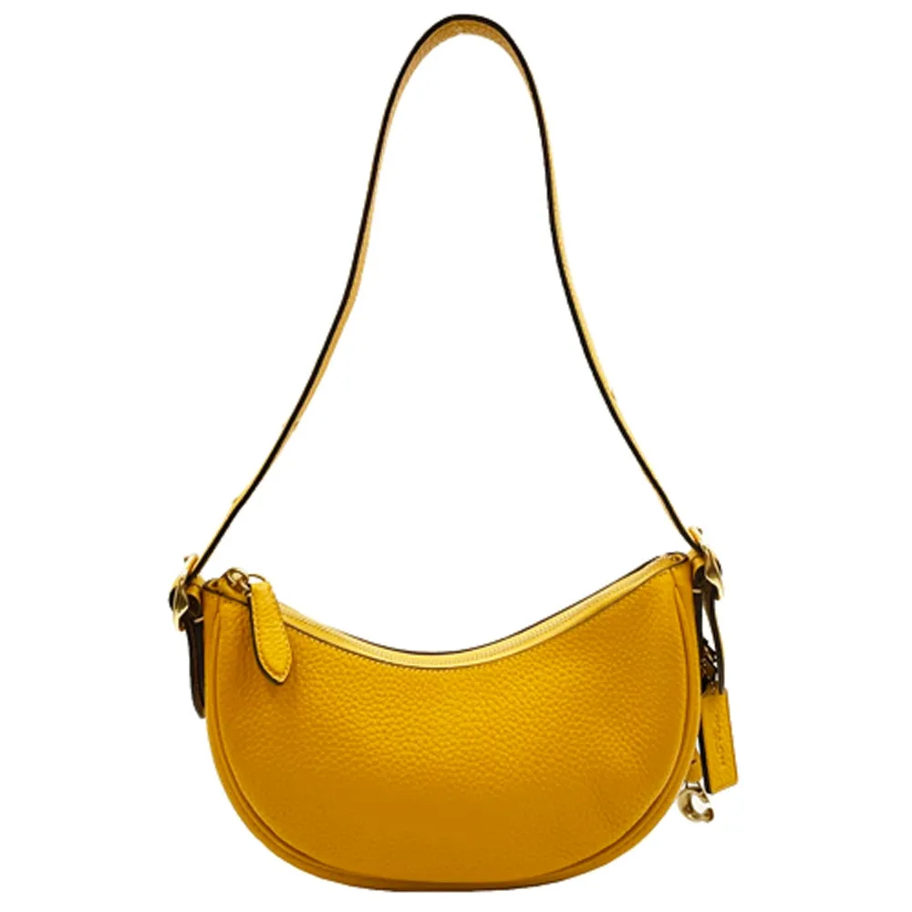 COACH 芥末黃 荔枝紋真皮 可手提可肩揹 兩用包 歷史價格詳細信息