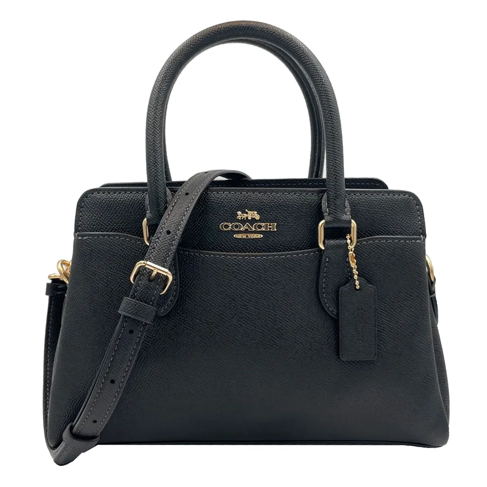 【COACH】牛皮革手提/斜背兩用貝殼包(褐咖/中) 歷史價格詳細信息