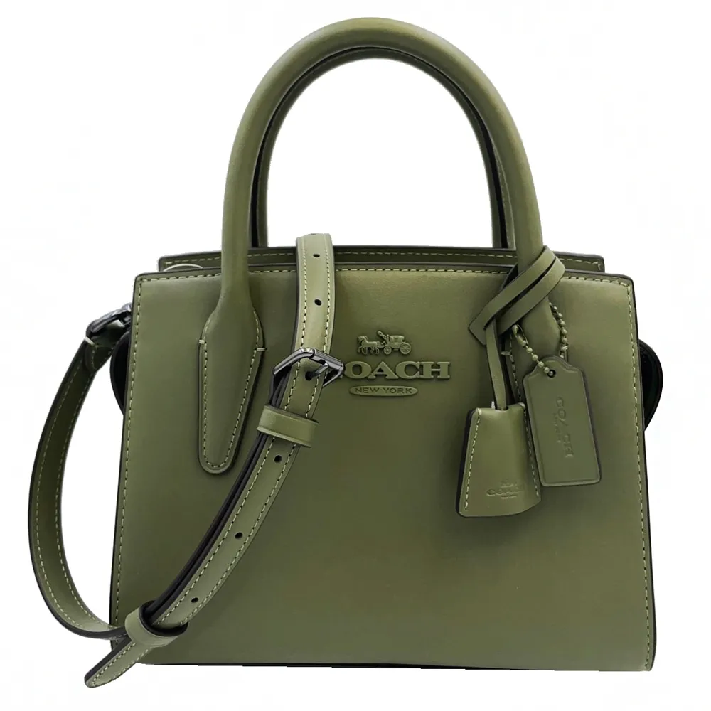 COACH 橄欖綠色鏤空大C LOGO皮革手拿包 廠商直送 現貨 歷史價格詳細信息
