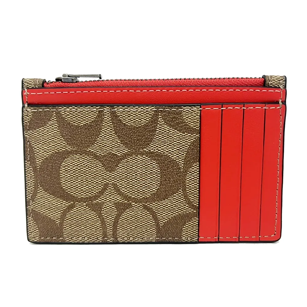 【COACH】C LOGO男款信用卡名片卡夾零錢包(黑灰) 歷史價格詳細信息