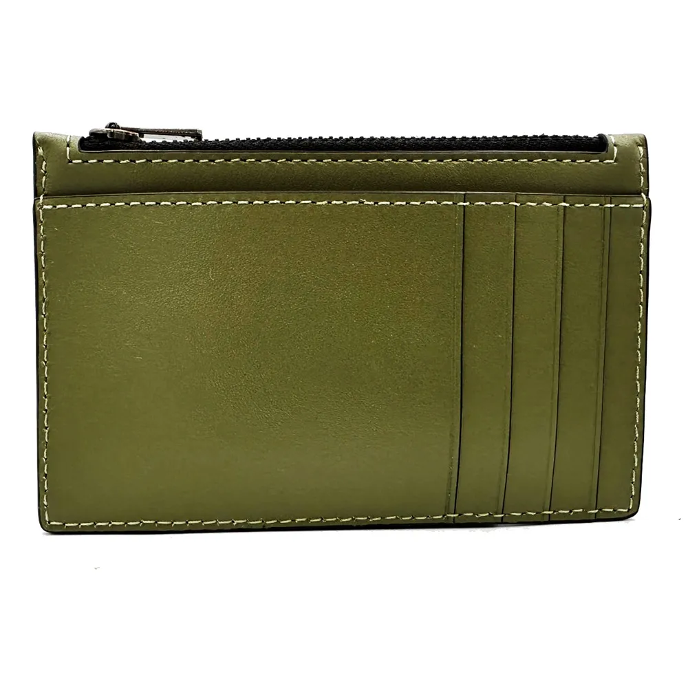 COACH 橄欖綠色鏤空大C LOGO皮革手拿包 廠商直送 現貨 歷史價格詳細信息