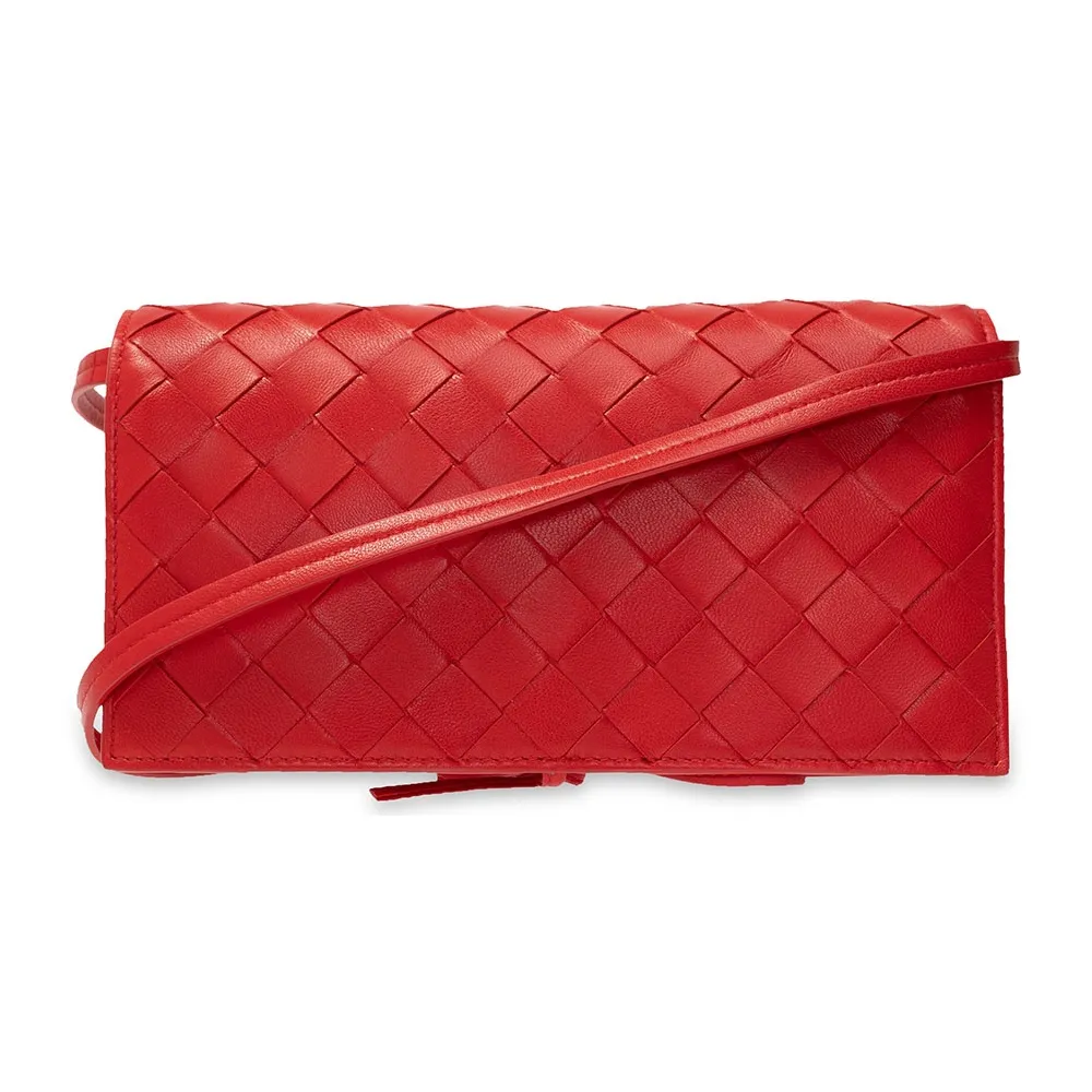 BOTTEGA VENETA經典編織小羊皮翻蓋鏈帶斜背包(粉510564 VO0AD 5614) 歷史價格詳細信息