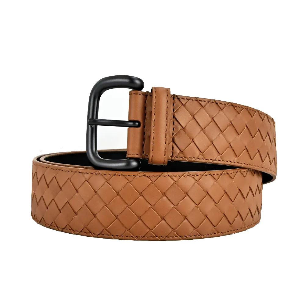 BOTTEGA VENETA經典編織扣式牛皮腰帶/皮帶(藍綠) 歷史價格詳細信息