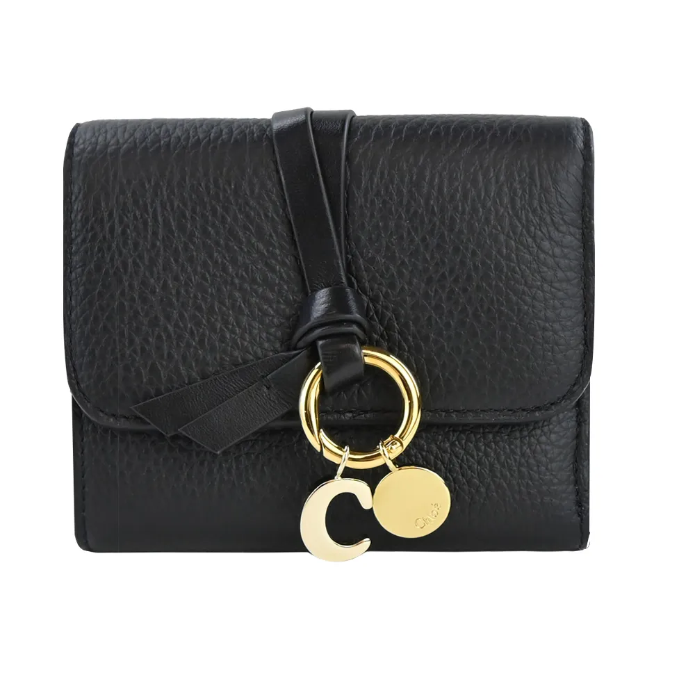Chloe C Bag 金釦小牛皮三折扣式零錢袋短夾(黑) 廠商直送 現貨 歷史價格詳細信息