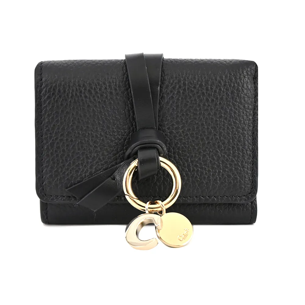 Chloe C Bag 金釦小牛皮三折扣式零錢袋短夾(黑) 廠商直送 現貨 歷史價格詳細信息