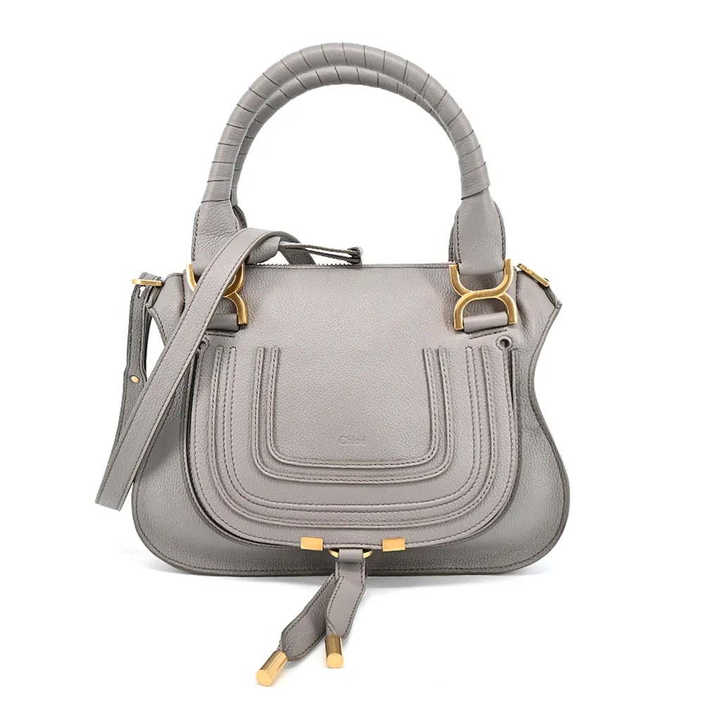 Chloe Marcie粒面小牛皮小號手提/肩背包(黑色) 歷史價格詳細信息