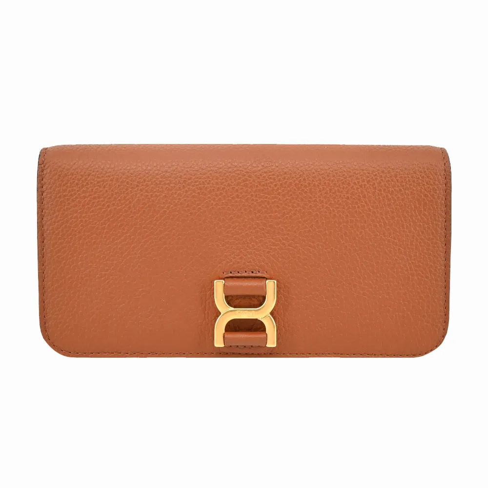 CHLOE Marcie 新版金屬LOGO小牛皮翻蓋釦式長夾.午夜藍 歷史價格詳細信息