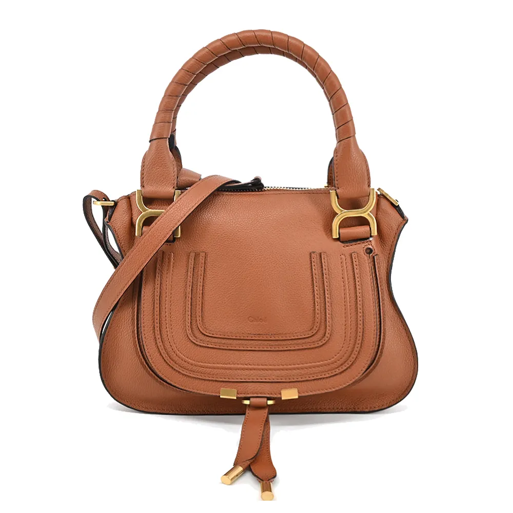 Chloe Marcie粒面小牛皮小號手提/肩背包(黑色) 歷史價格詳細信息