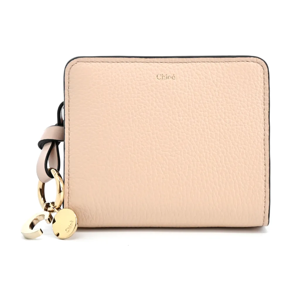 CHLOE ALPHABET 優雅綁結小牛皮翻蓋釦式長夾.淺藍 歷史價格詳細信息