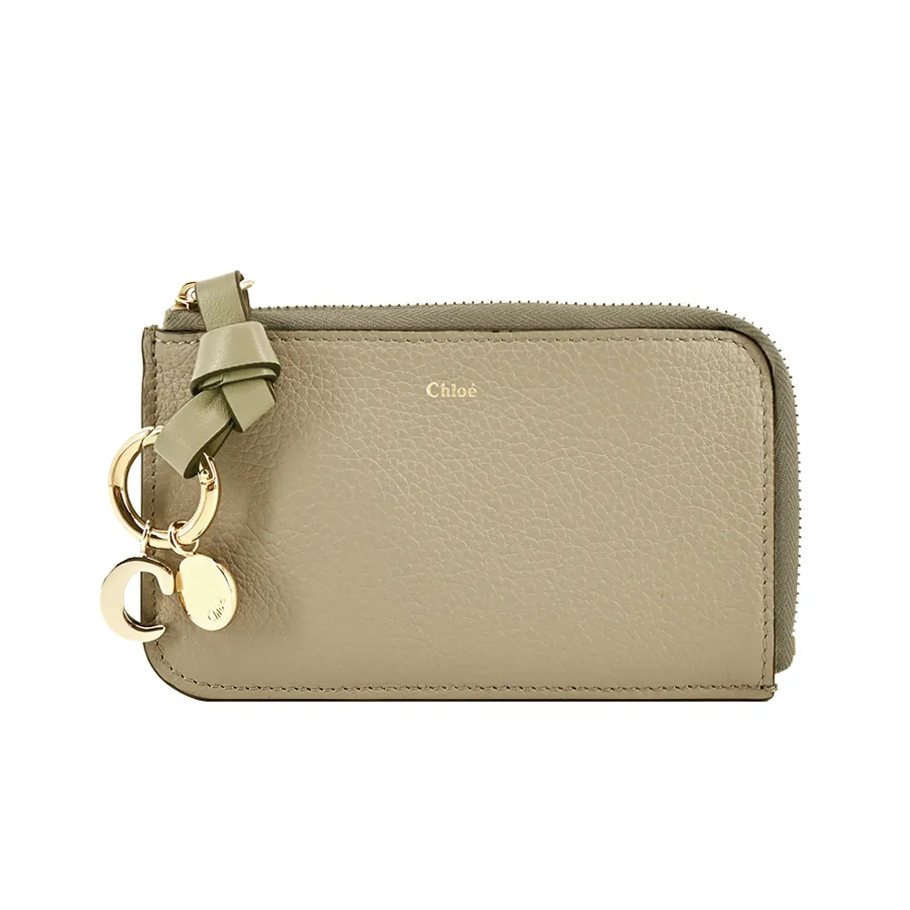 CHLOE ALPHABET 優雅綁結小牛皮翻蓋釦式長夾.淺藍 歷史價格詳細信息