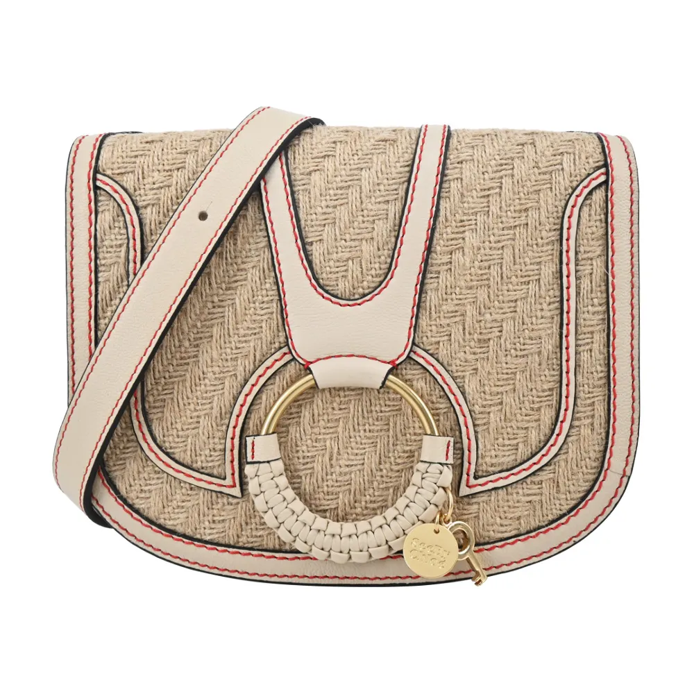 【See by Chloe’】HANA 編織金屬扣山羊皮革鍊帶馬鞍包(3色/任選) 歷史價格詳細信息