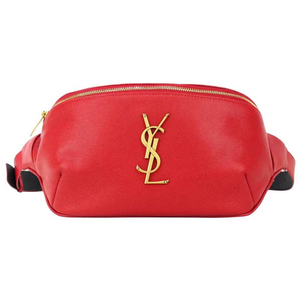 YSL SAINT LAURENT 荔枝紋牛皮金屬LOGO男短夾(黑) 歷史價格詳細信息