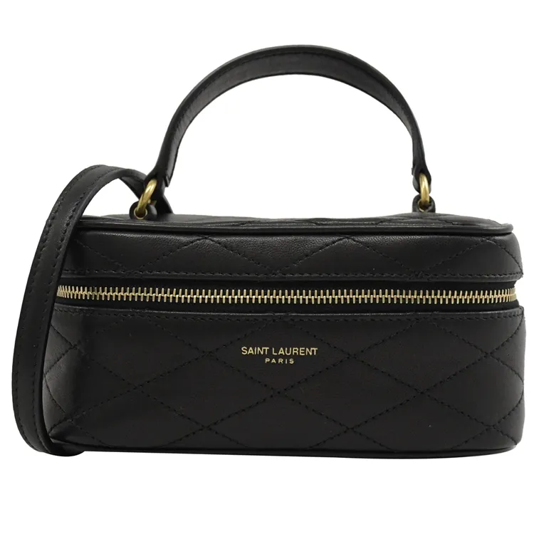 YSL 669560 MINI VANITY 菱格牛皮迷你兩用手提小包.黑(買就送YSL經典項鍊) 歷史價格詳細信息