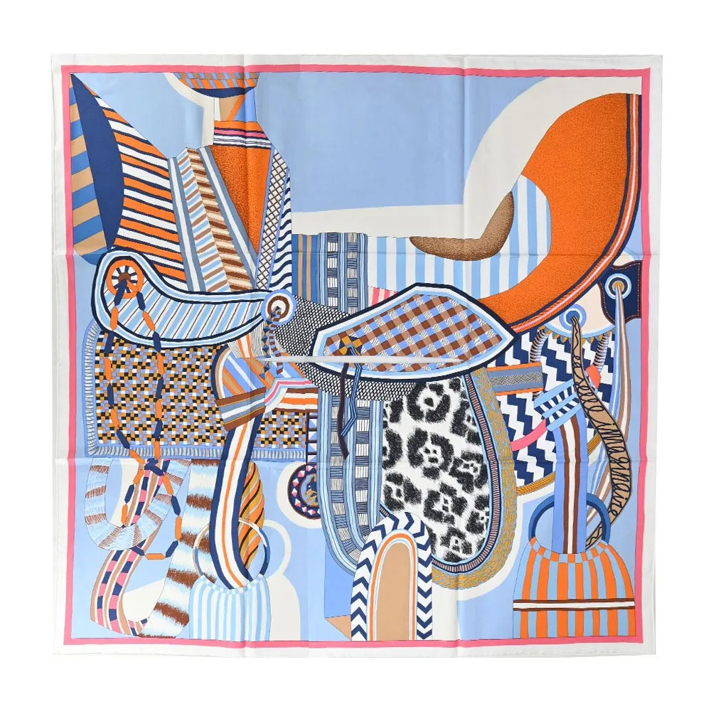 Hermes 愛馬仕 動物毛紋拼接圍巾 90x90 歷史價格詳細信息