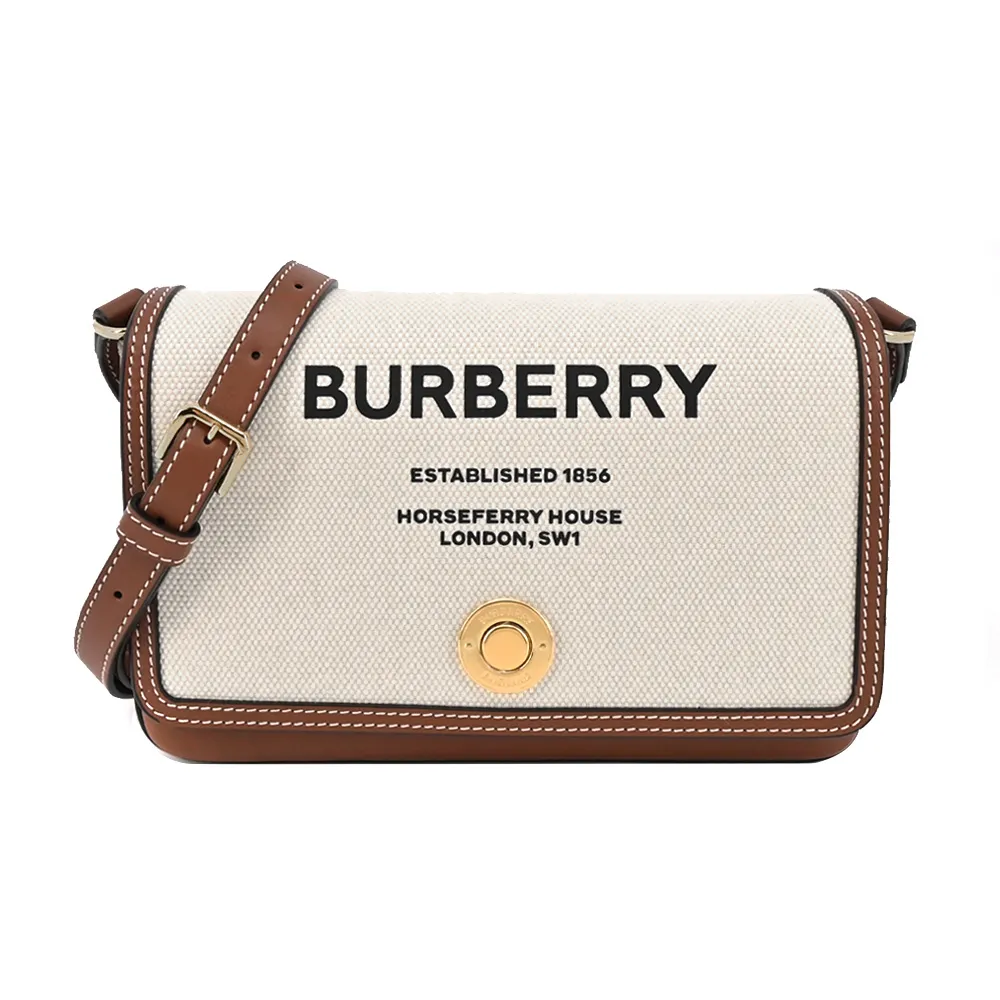 BURBERRY Horseferry系列刺繡LOGO 帆布斜背包(米) 歷史價格詳細信息