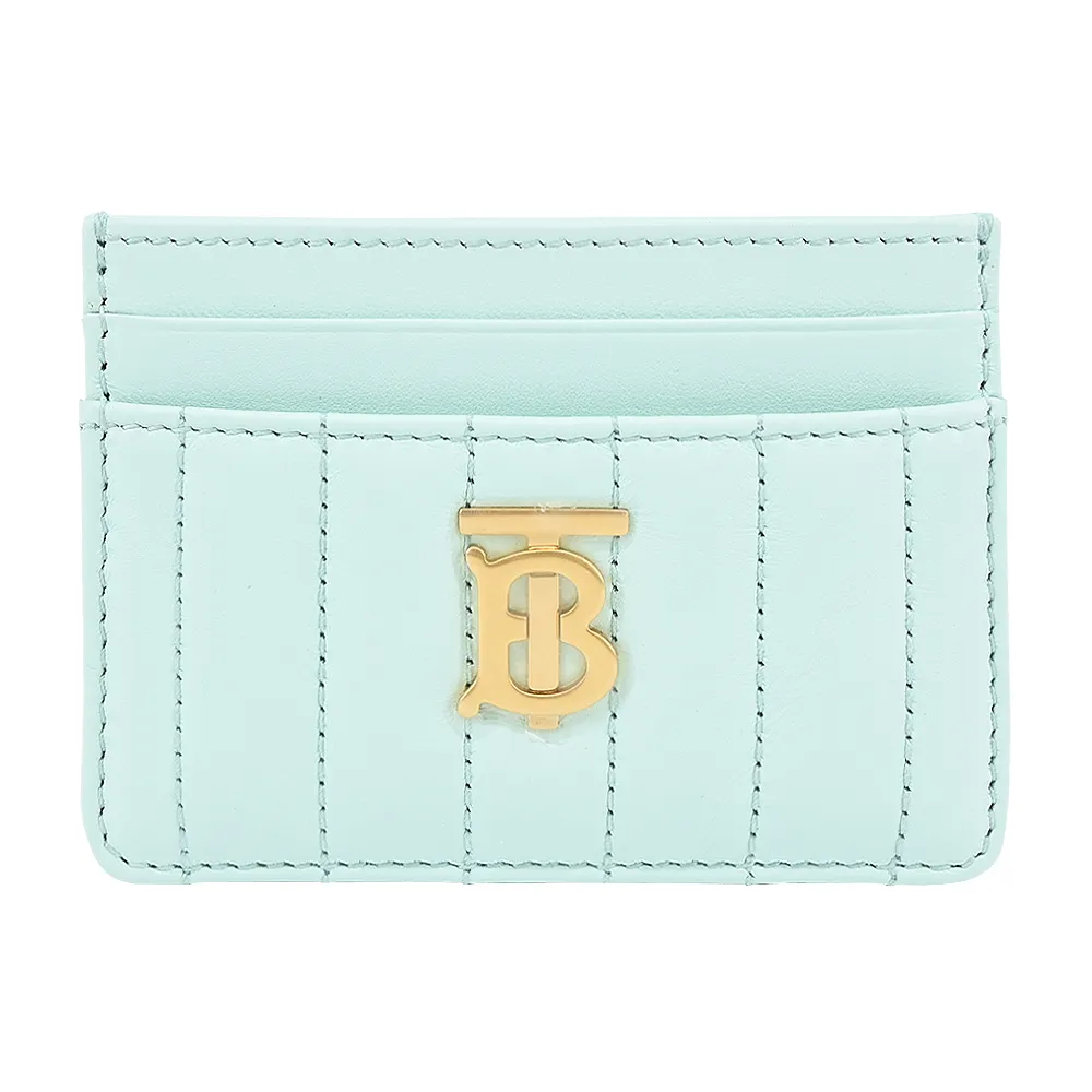 BURBERRY Lola TB LOGO格紋絎縫羔羊卡片夾(黑色) 歷史價格詳細信息