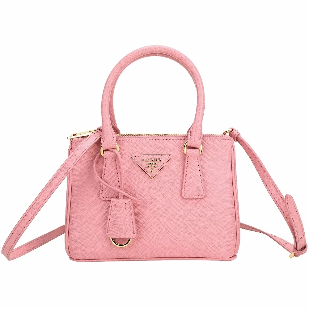 PRADA Galleria Saffiano 三角標防刮牛皮手提/斜背托特包(附零錢包/黑色) 歷史價格詳細信息