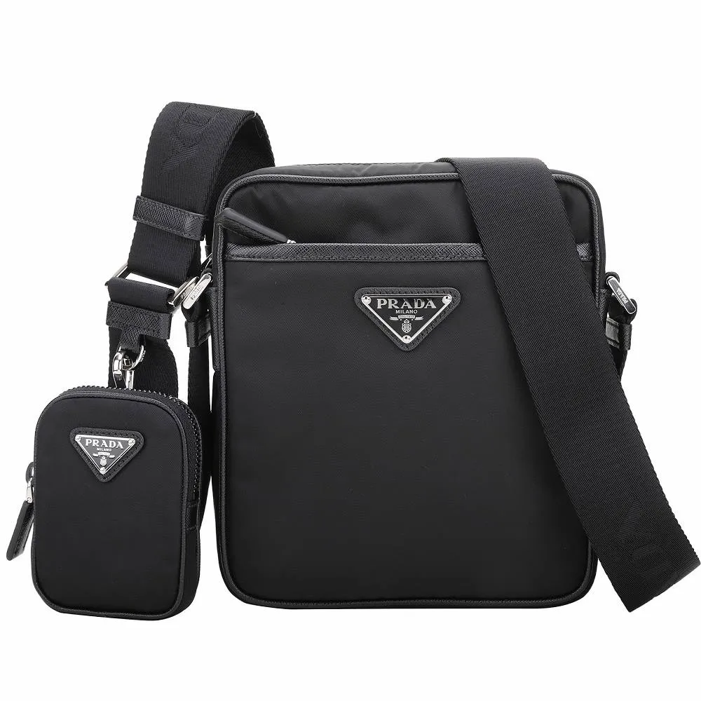 PRADA 三角牌尼龍胸肩背/腰包(黑色) 歷史價格詳細信息