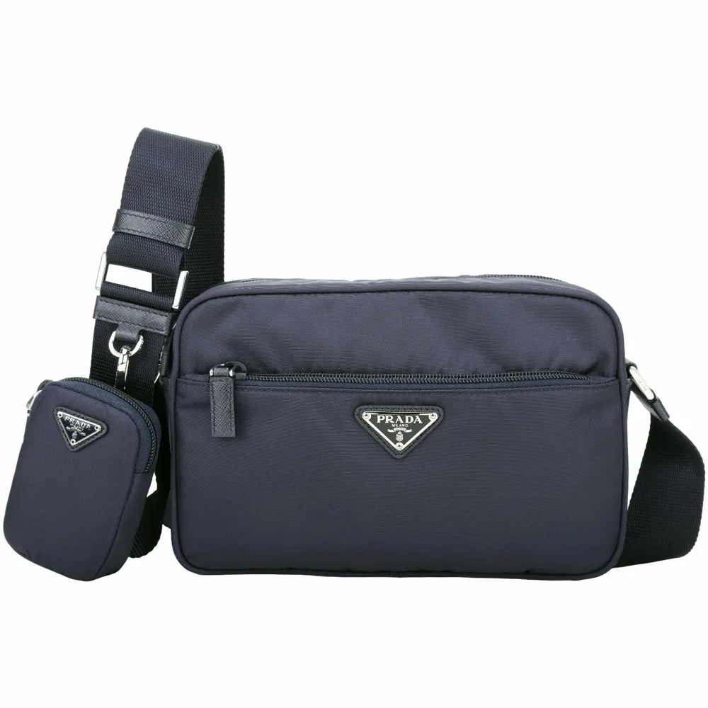 PRADA 三角牌尼龍胸肩背/腰包(黑色) 歷史價格詳細信息