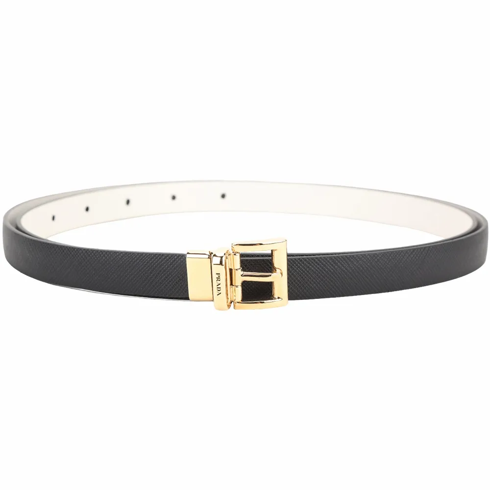 PRADA Saffiano 金字浮刻撞色內層防刮牛皮對折短夾(黑色) 歷史價格詳細信息