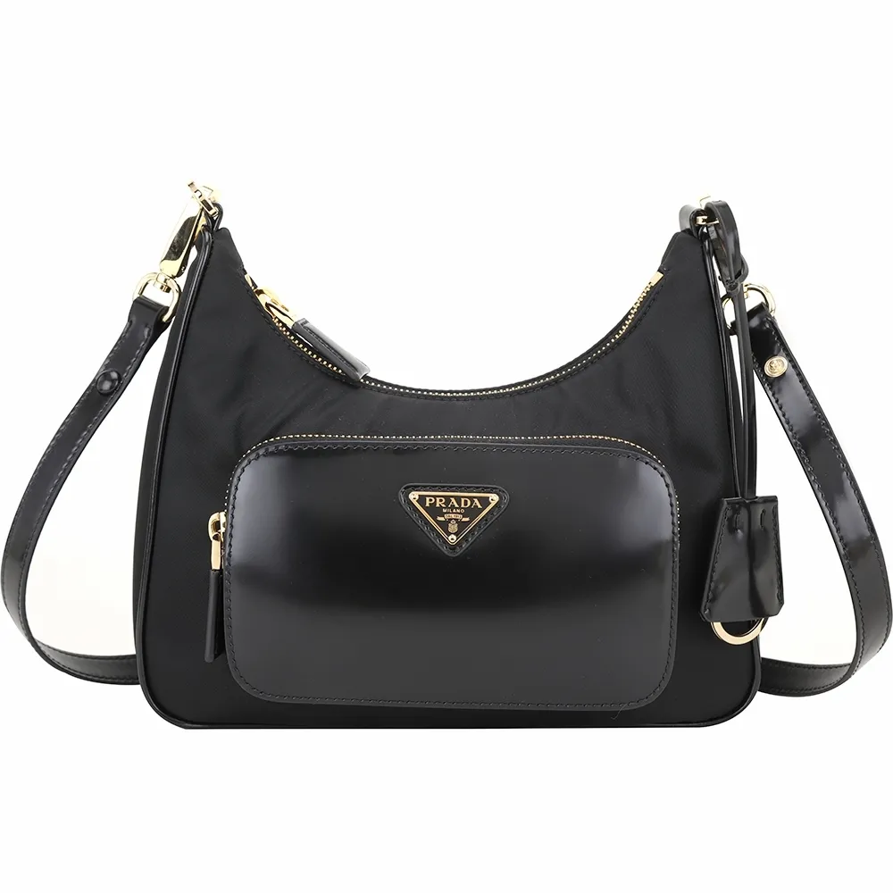 PRADA 三角牌尼龍胸肩背/腰包(黑色) 歷史價格詳細信息