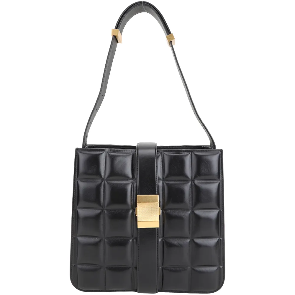 BOTTEGA VENETA 小羊皮Padded Cassette枕頭編織包(小款)(黑色/金釦) 717506 VCQR1 8425 歷史價格詳細信息