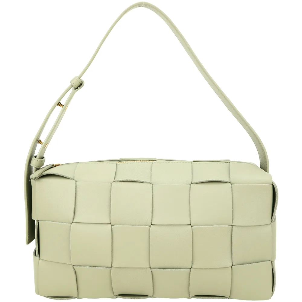 BOTTEGA VENETA Cassette BV 水牛皮編織翻蓋斜背包(棕色) 歷史價格詳細信息