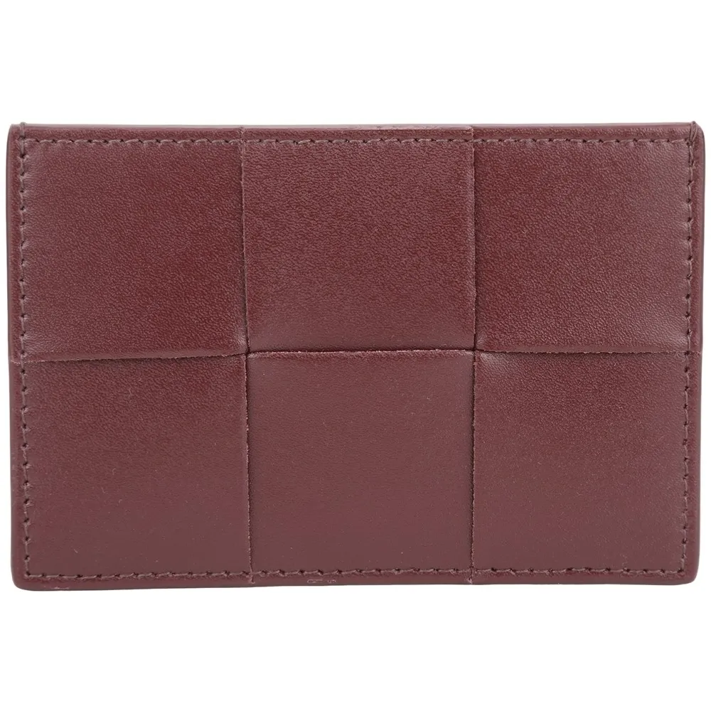 BOTTEGA VENETA 小牛皮編織卡片夾(深藍) 歷史價格詳細信息