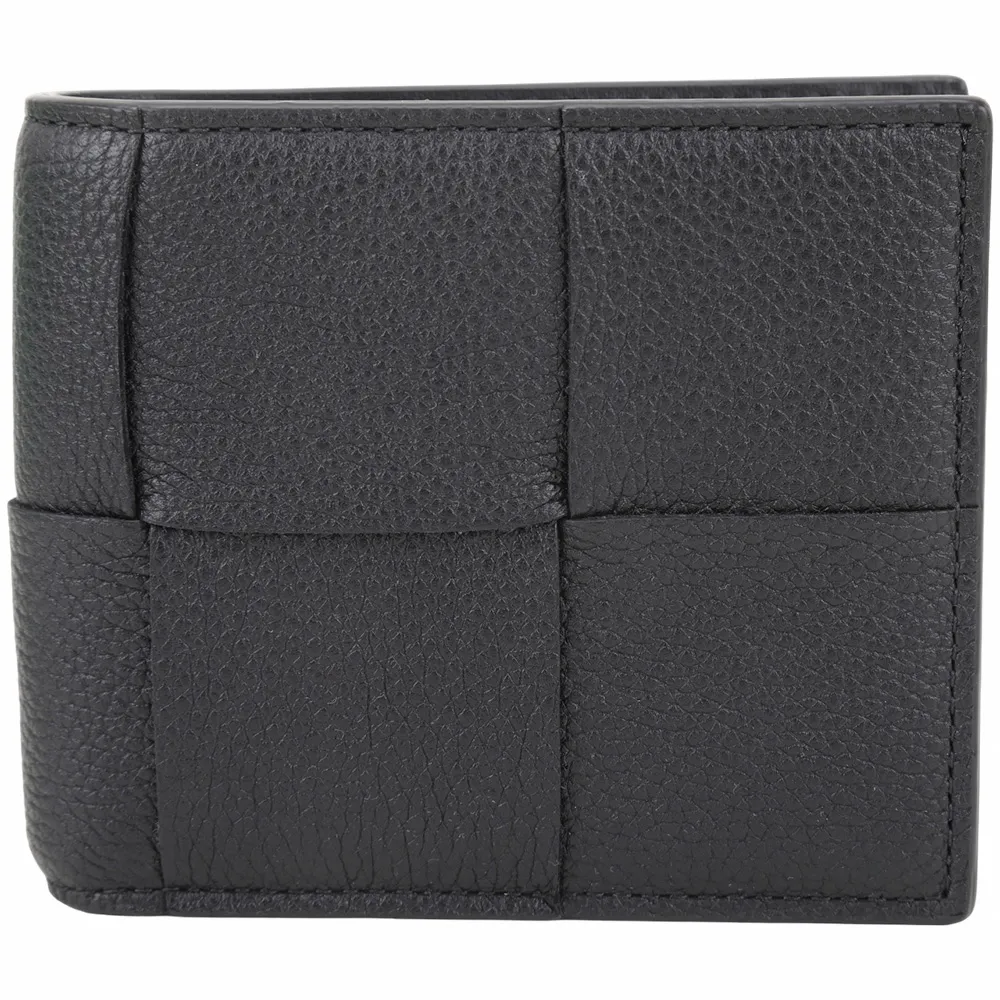 BOTTEGA VENETA Cassette 小牛皮編織ㄇ形拉鍊長夾(黑色) 649607 VBWD2 8803 歷史價格詳細信息