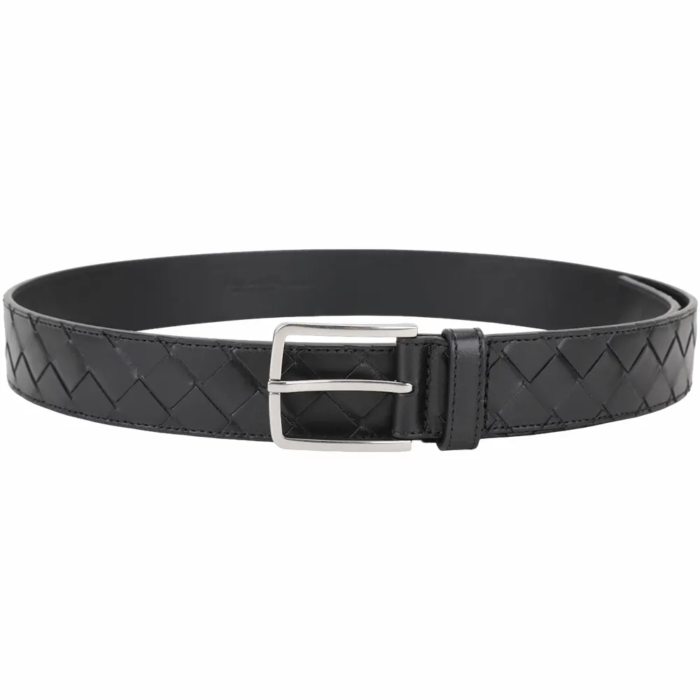BOTTEGA VENETA經典編織扣式牛皮腰帶/皮帶(藍綠) 歷史價格詳細信息
