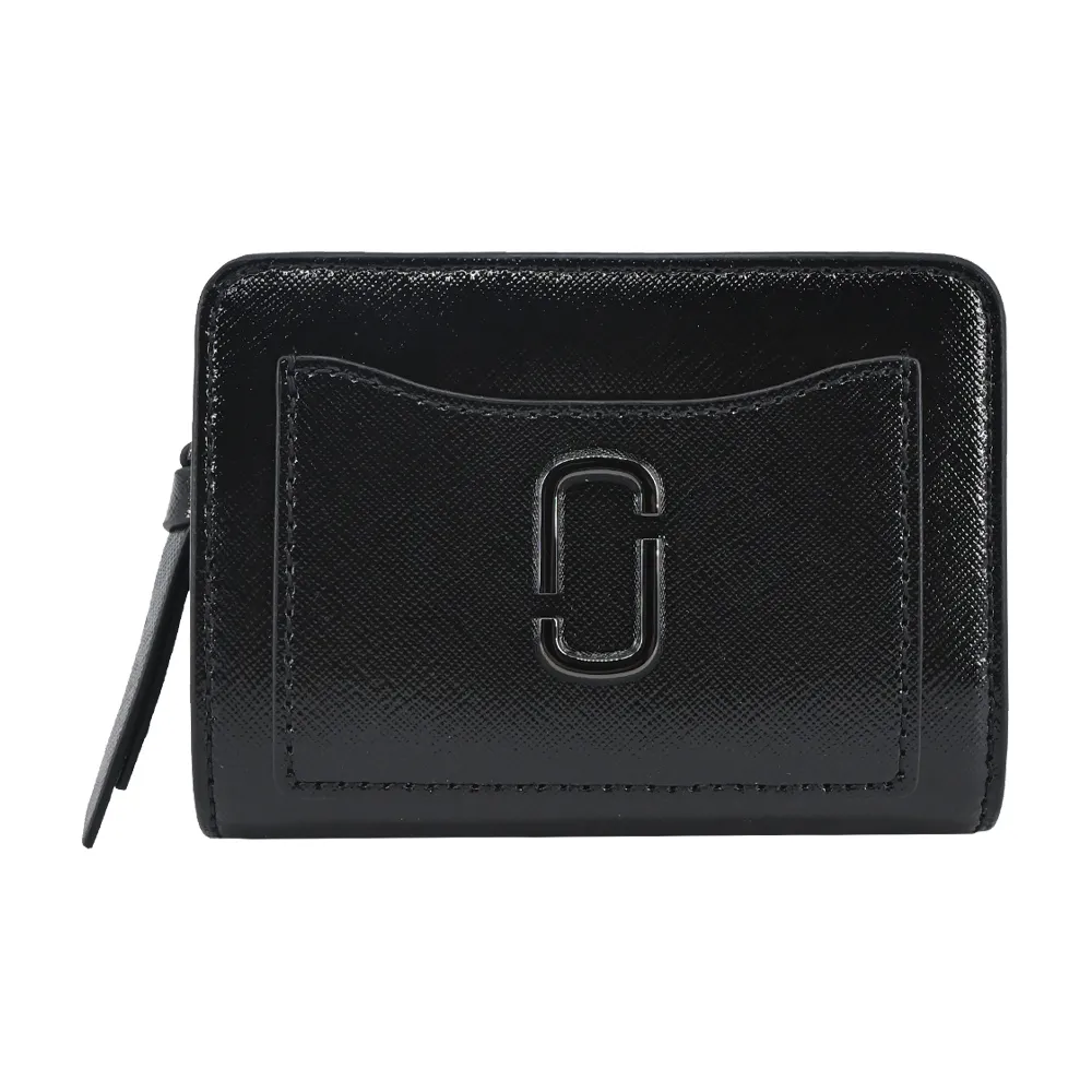 MARC JACOBS THE UTILITY SNAPSHOT 防刮對開薄款拉鍊短夾-黑 歷史價格詳細信息