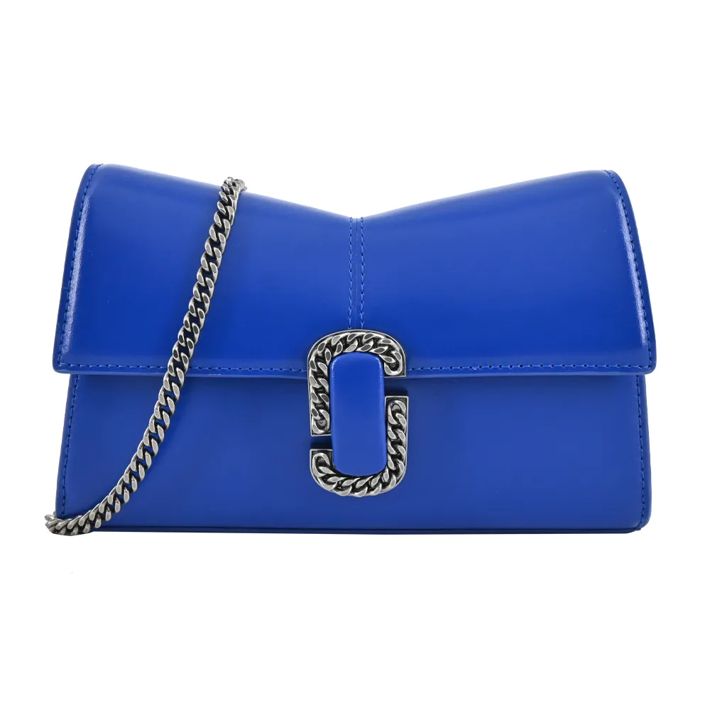 MARC JACOBS 鎖鏈標誌小牛皮迷你手提/斜背二用包(黑色) 2P3HSC004H01 001 歷史價格詳細信息