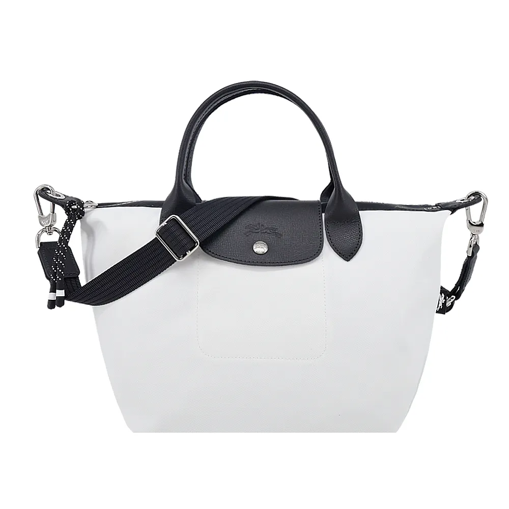 【LONGCHAMP】LONGCHAMP LE PLIAGE ENERGY白色人馬LOGO尼龍拉鍊肩背/手拿包(小/象牙白) 歷史價格詳細信息