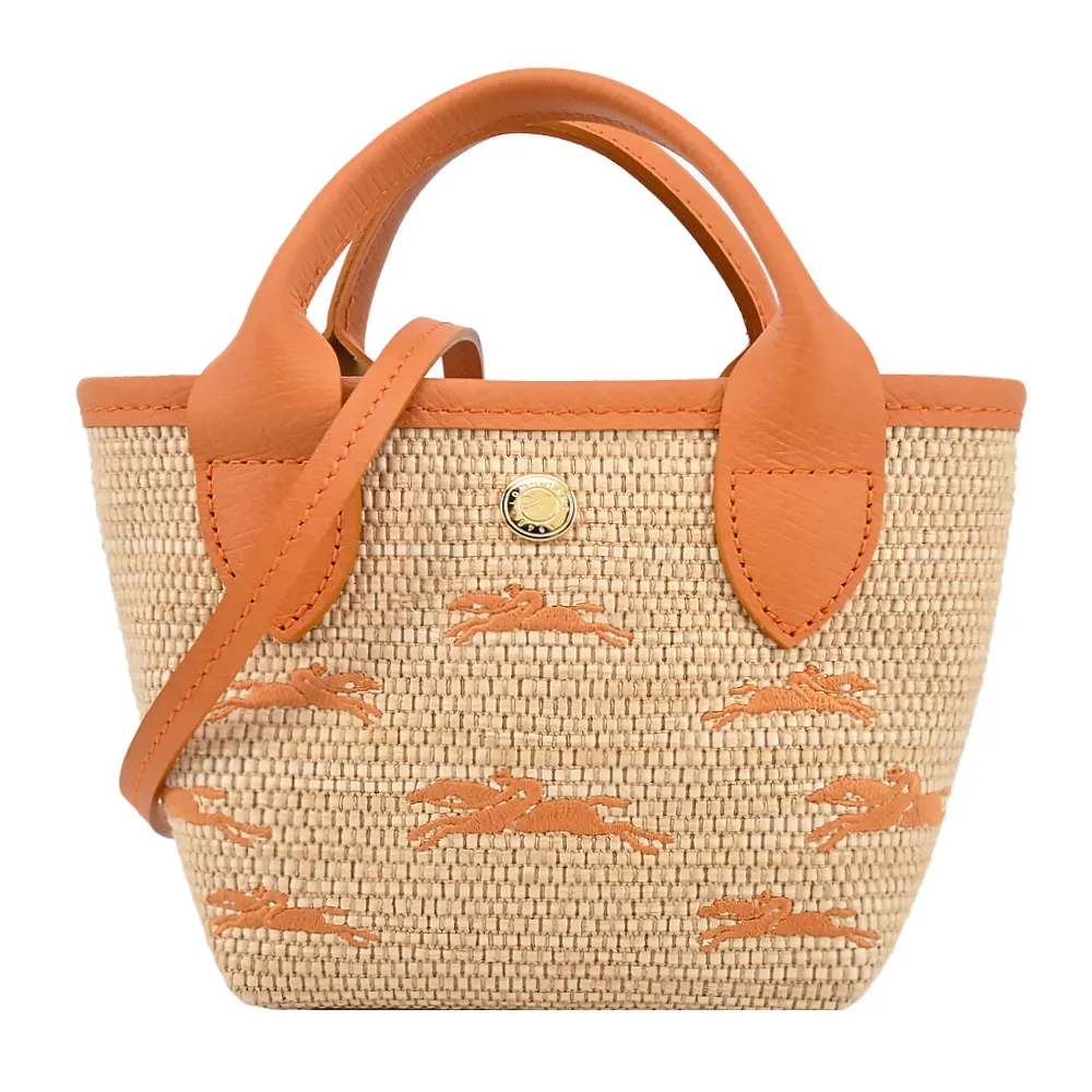 LONGCHAMP LE PLIAGE系列奔馬棉質防水斜紋布化妝/斜背包(迷你/米) 歷史價格詳細信息