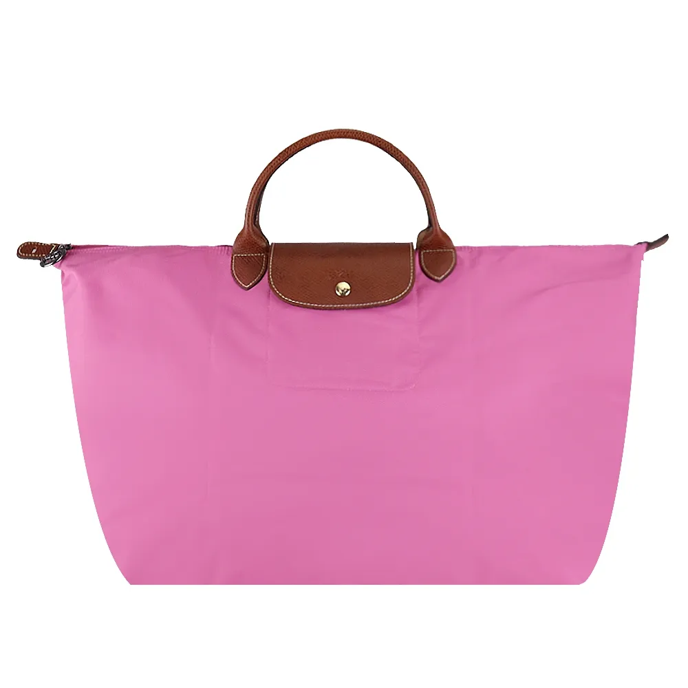 LONGCHAMP LE PLIAGE系列短把尼龍摺疊水餃包(小/牧丹粉) 歷史價格詳細信息