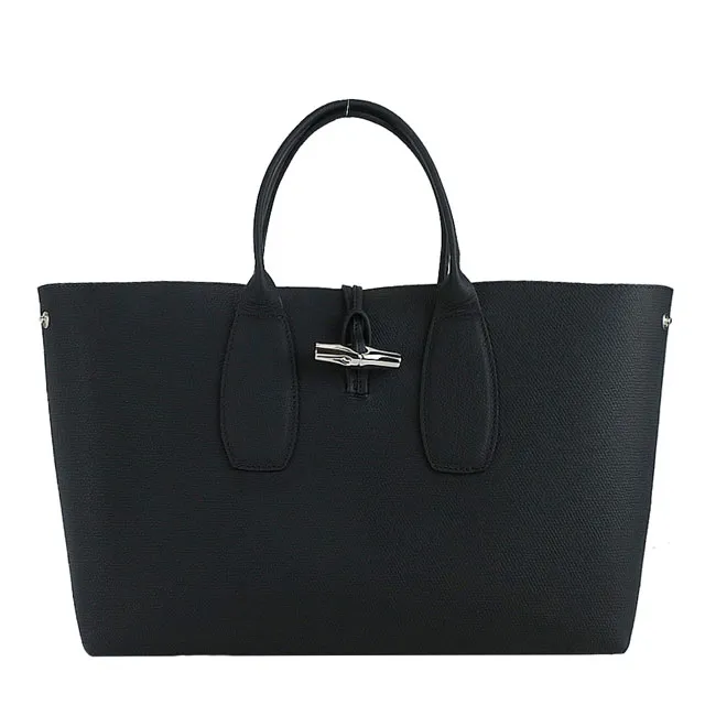 LONGCHAMP ROSEAU系列竹節卵石紋牛皮手提/斜背兩用包(中/柳橙) 歷史價格詳細信息