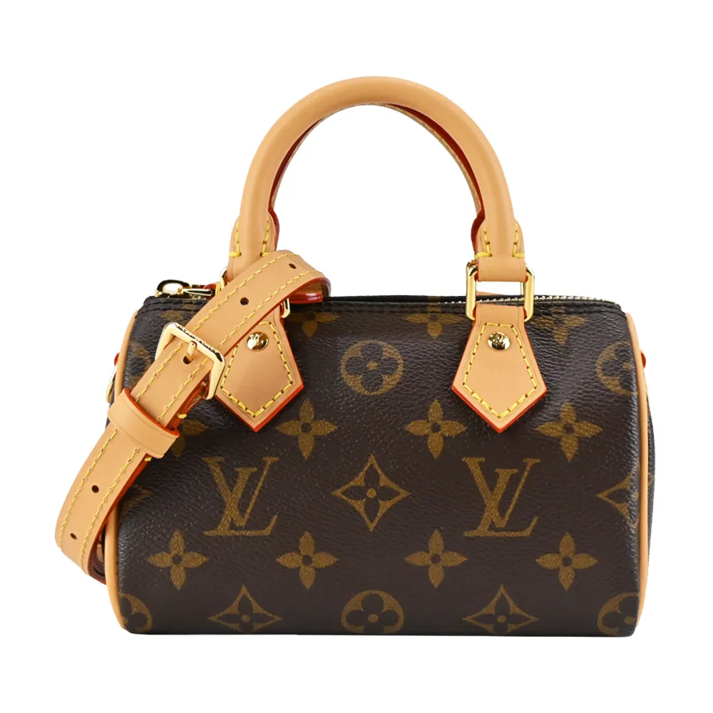 Louis Vuitton NANO NOE系列 LOGO牛皮壓紋束口手提/斜背水桶包(斑鳩灰) 歷史價格詳細信息
