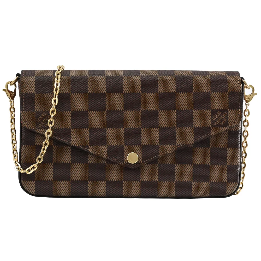 Louis Vuitton LV N40492 Pochette Félicie 經典棋盤格鍊條斜背小提包 現貨 歷史價格詳細信息
