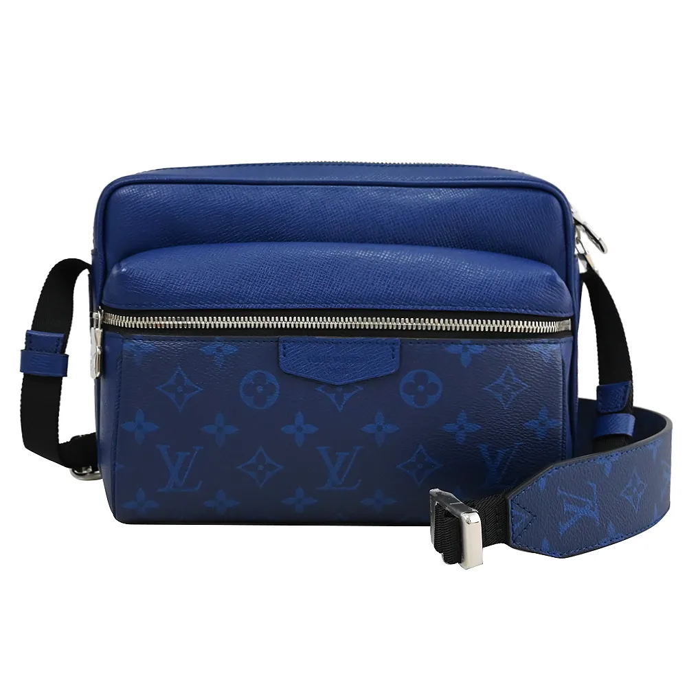 Louis Vuitton Outdoor系列Taiga牛皮拼接帆布拉鍊斜/肩背信差包(黑) 歷史價格詳細信息