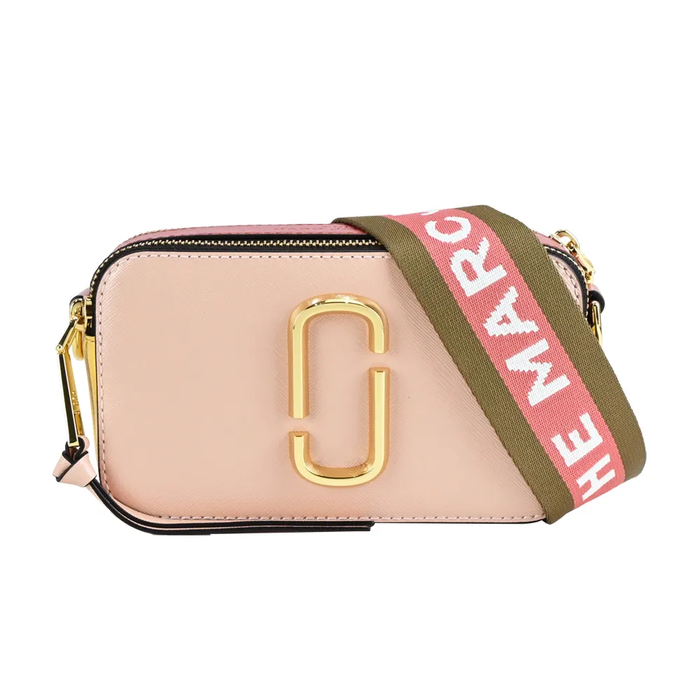 MARC JACOBS MJ SNAPSHOT 防刮撞色雙層斜背/相機包-黃/褐 歷史價格詳細信息