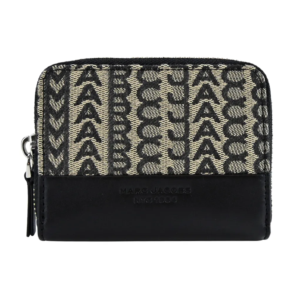 MARC JACOBS The Monogram緹花拉鍊卡片夾鑰匙圈-黑 歷史價格詳細信息